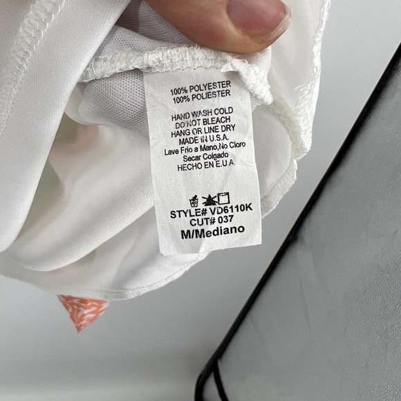 Pink Blush Maternity Mint Green Peach Printed Chiffon Midi Dress Lined Medium - Picture 7 of 9